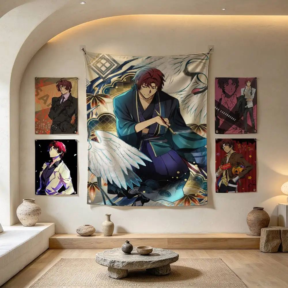 B-Bungo Stray D-Dogs Oda Sakunosuke  Flags for Bedrooms Home Decor Items Outdoor Decors Garage Decoration Flaga