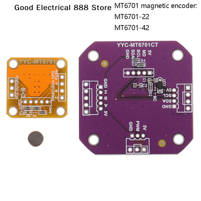 【G】Magnetic Encoder MT6701 Magnetic Induction Angle Measurement Sensor Module 14bit High Precision Can Perfectly Replace AS5600