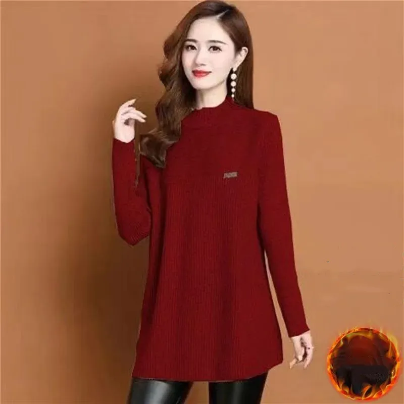 Dames Warme Trui Trui Shirt Voor De Lente Herfst 2023 Nieuwe Casual O-hals Patchwork Breien Koreaanse Slanke Onderkant Top Oversized