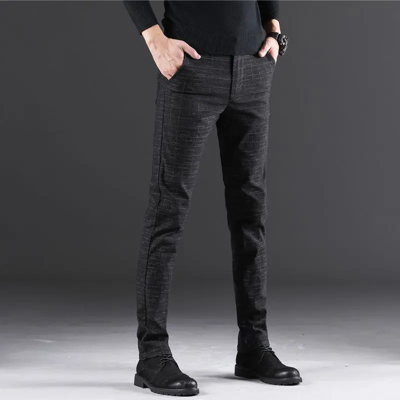 

Stretch Man Suits Pants Linen Straight Cotton Elastic Classic Clothing Premium Thin Trousers For Men Casual Summer 2024 Up