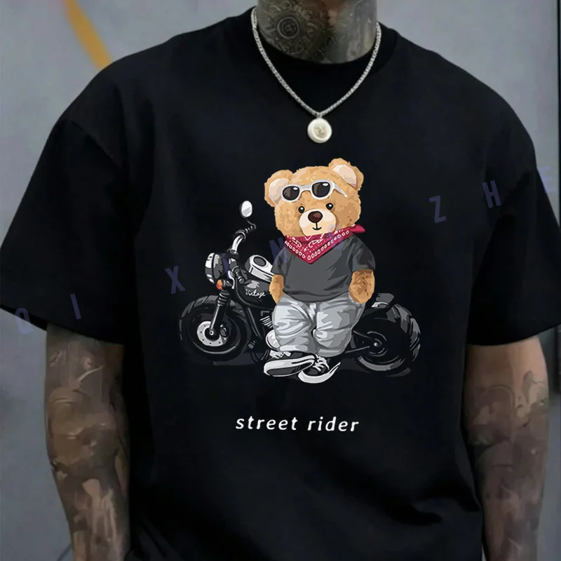 

Motorcycle Lovers Street Teddy Knight Shirt Cotton Casual T-shirts Mens Summer Moto Cycling Sportswear Top Tee 2026