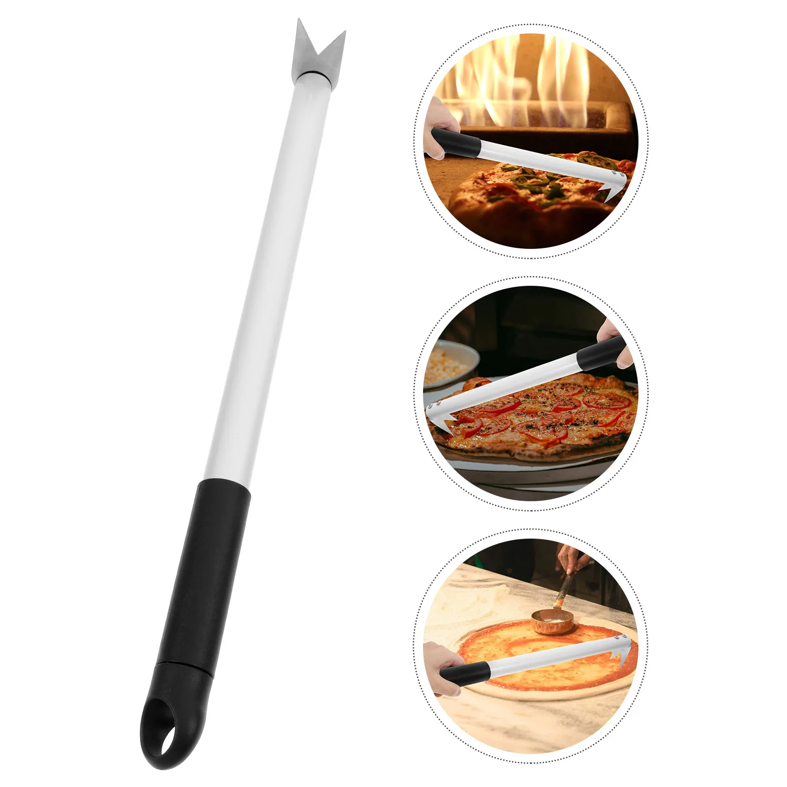 

1pc Pizza Turner Spinner Fork Pizza Oven Tool Accessories For Homemade Pizzas Grilling Flatbreads Baking Meat Hook