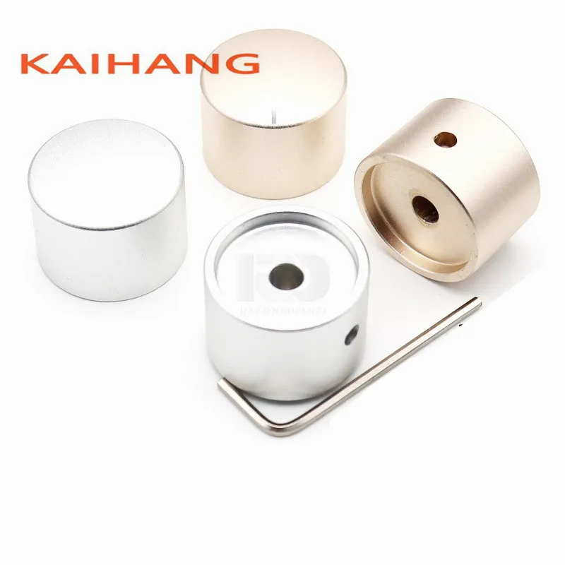 1PCS 30×22mm All aluminum sandblasting knob cap Potentiometer Encoder Knob Amplifier volume Knob cap round hole 6mm