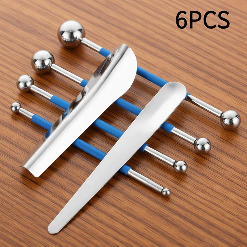 6Pcs Tile Joint Cleaning Caulking Tool Stainless Steel Pressed Ball Tile Grout Glue Gaps Repairing Stick Grout Removal Tools