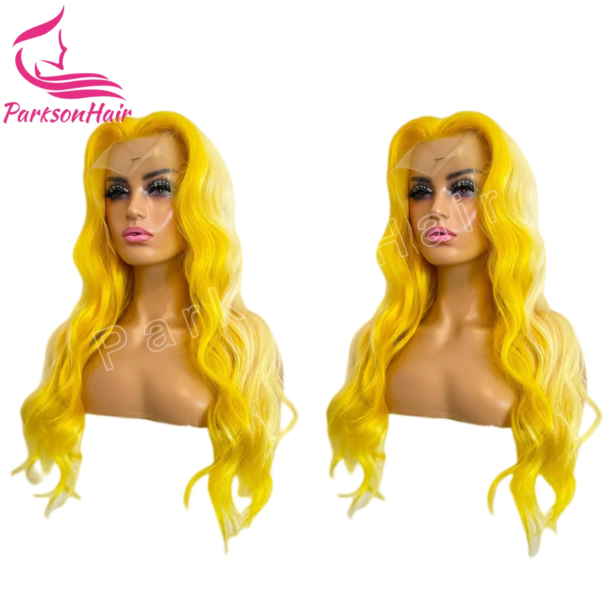 

Light Yellow Ombre Blonde Colored 13x6 13x4 Lace Frontal Wigs 100% Human Hair Body Wave Pre Plucked Human Hair Wigs For Women