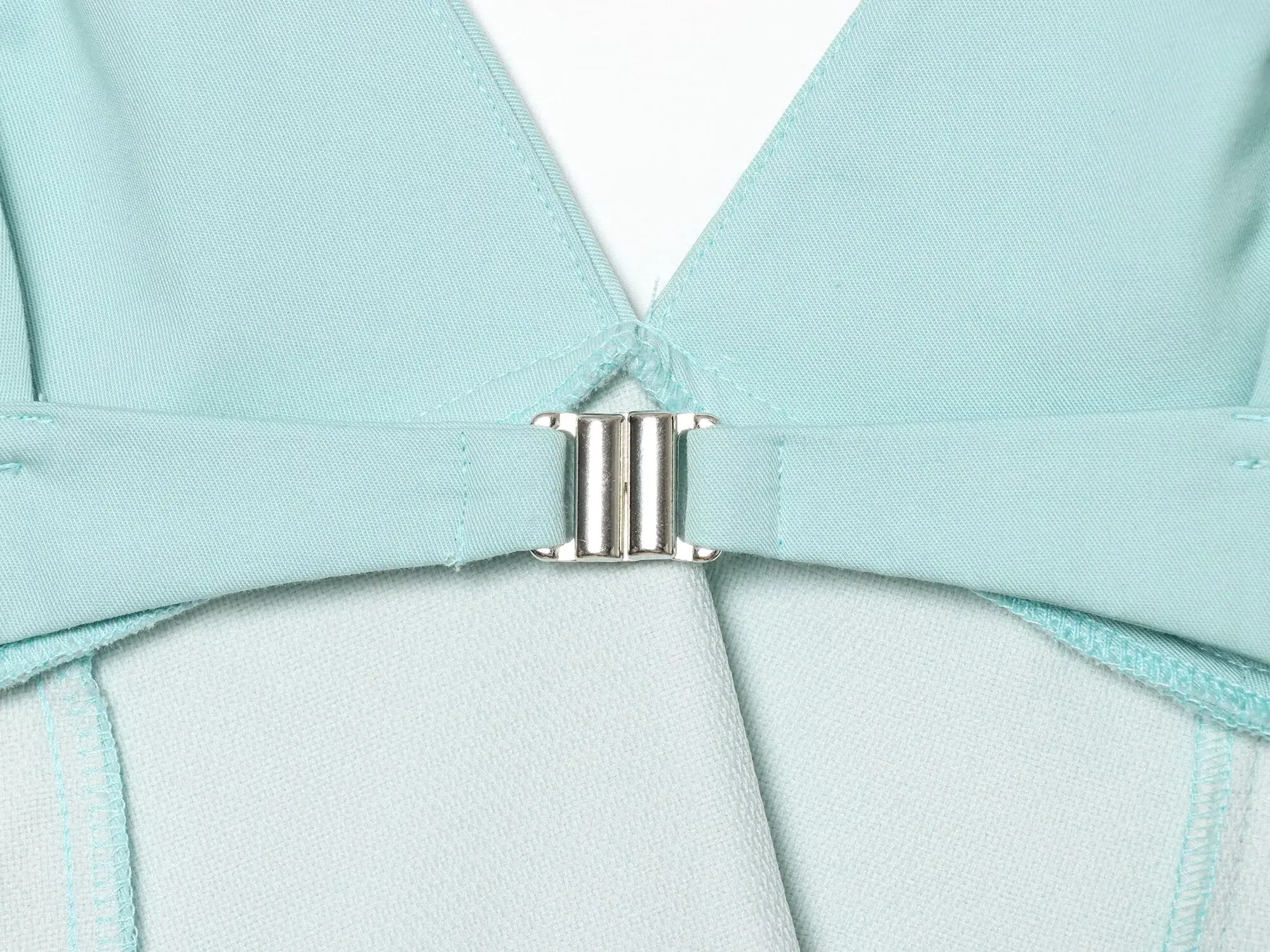 BSAY 2026 Summer New Arrival Women's Mint Green Deep V-Neck Casual A-Line Tank Top Metal Buckle Sexy Backless Camisole - view 6