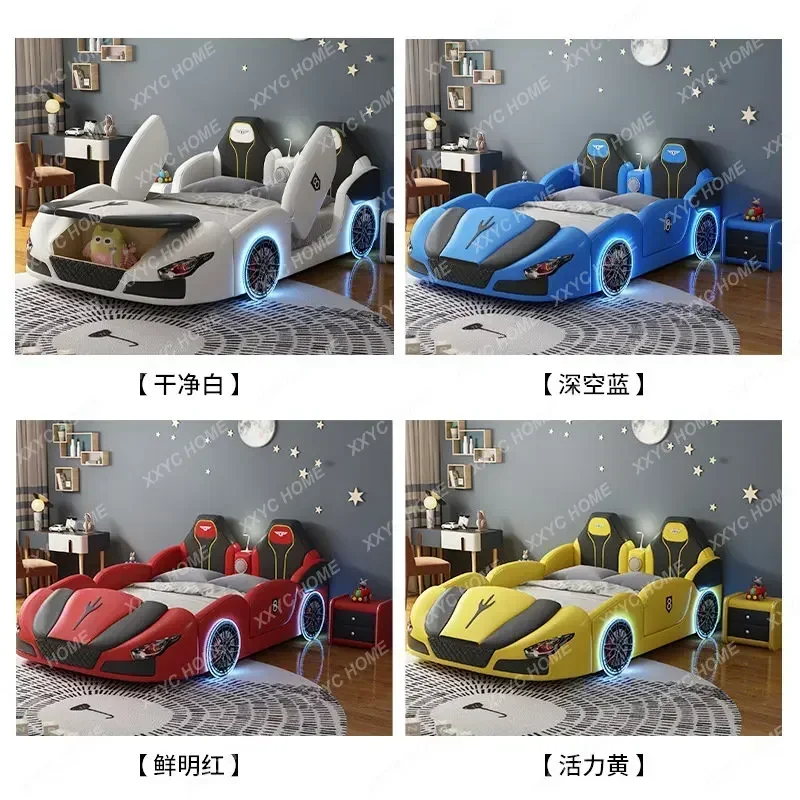 Car Bed Children\'s Bed Boy Sports Car Style Racing Bed Single Bed 1.2 M 1.35M Double Bed 1.5 M camas para niños