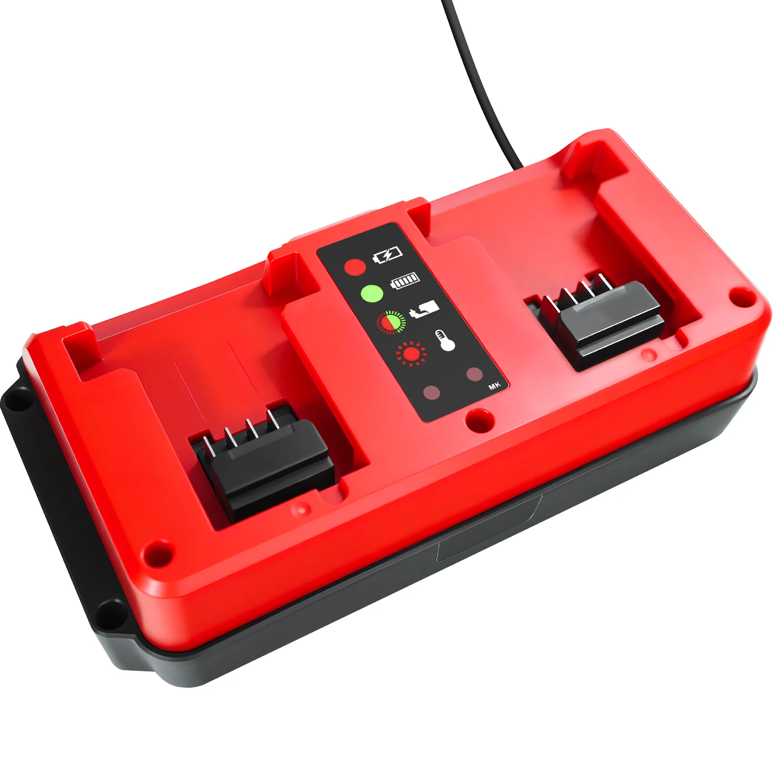 90W Dual Charger Replacement for Milwaukee 18V Lithium Battery Rechargeable  2-Port Simultaneous Charging Fast Charger