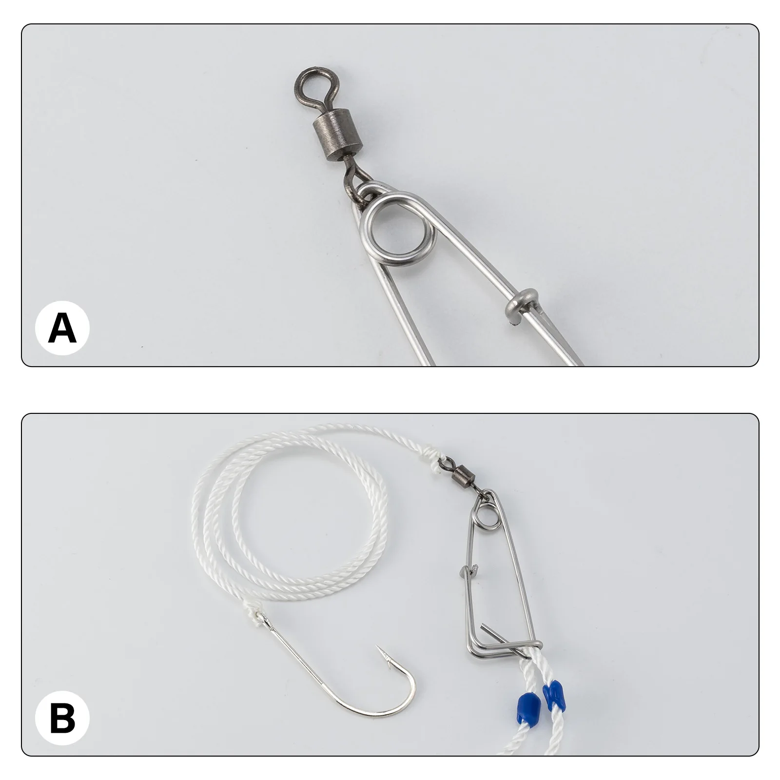 Broches giratorios de acero inoxidable – Clips de cambio rápido para curricán - imagen 4
