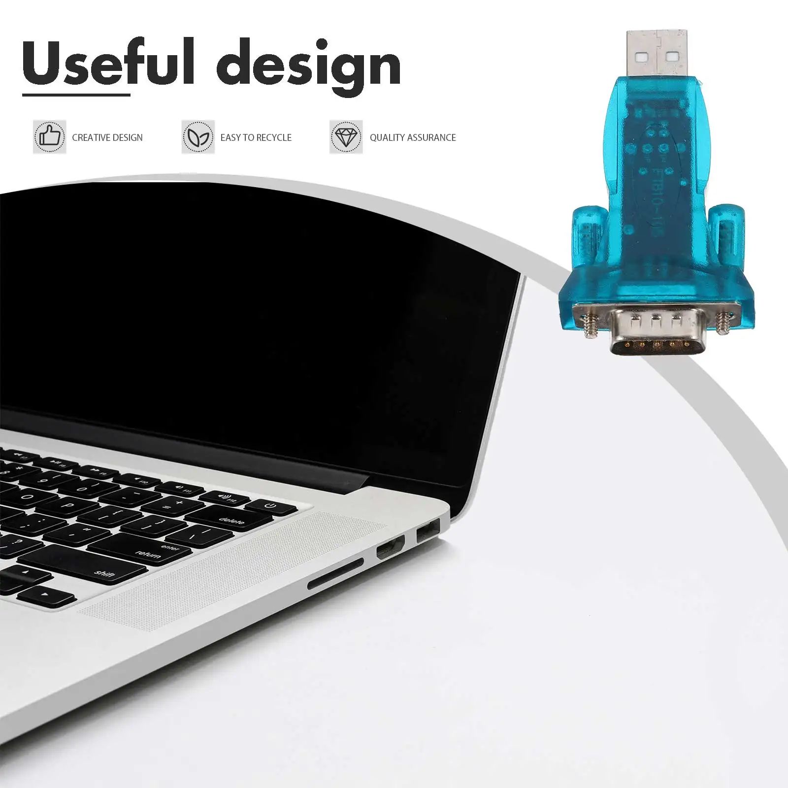 

Адаптер USB-последовательный, надежный пластик, эффективная передача данных для компьютеров, принтеров, маршрутизаторов, драйверов не требуется