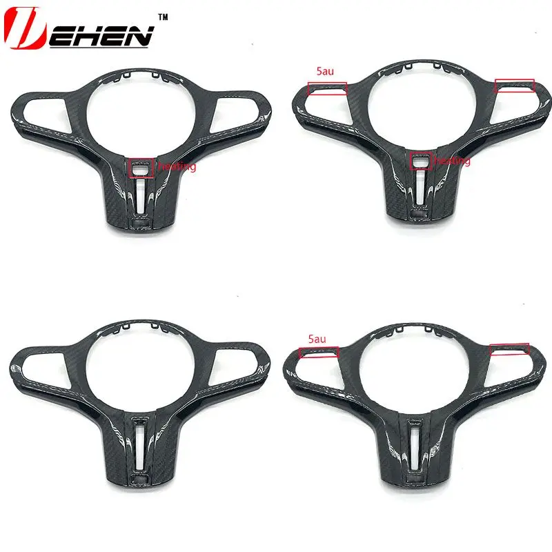 Fit For  3 4 5 6 8 Series G20 G22 G26 G29 G30 G32 G15 G12 G01 G05Carbon Fiber Car Steering Wheel Panel Decoration Cover Trim