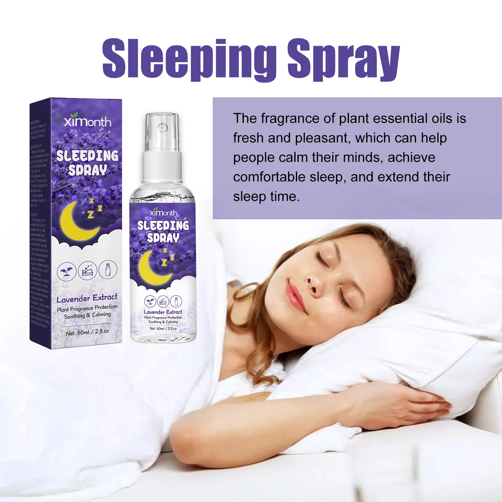 

Lavender Sleep Spray Body Care Kit to Relieve Anxiety and Relax Mind and Body to Help Sleep Peace Spray