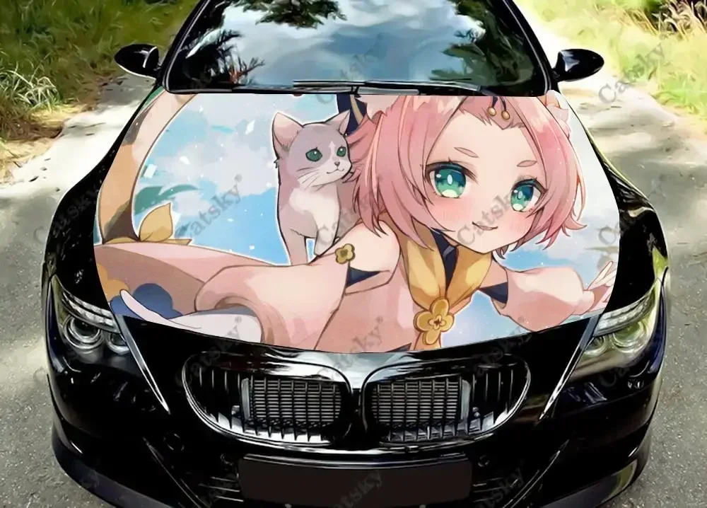 

Genshin Impact Diona Car hood decal vinyl sticker graphic wrap decals graphic engine stickers suitable for most vehicles