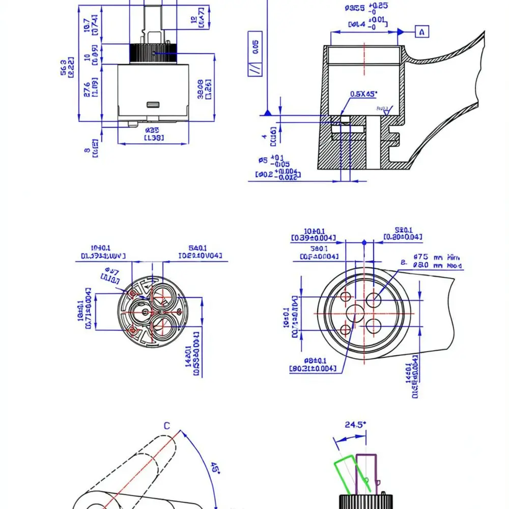 Bathroom Mixer Tap For For Hain Yo Pressure Balance Valve Repair Reliable ABS Replacement Plumbing Insert