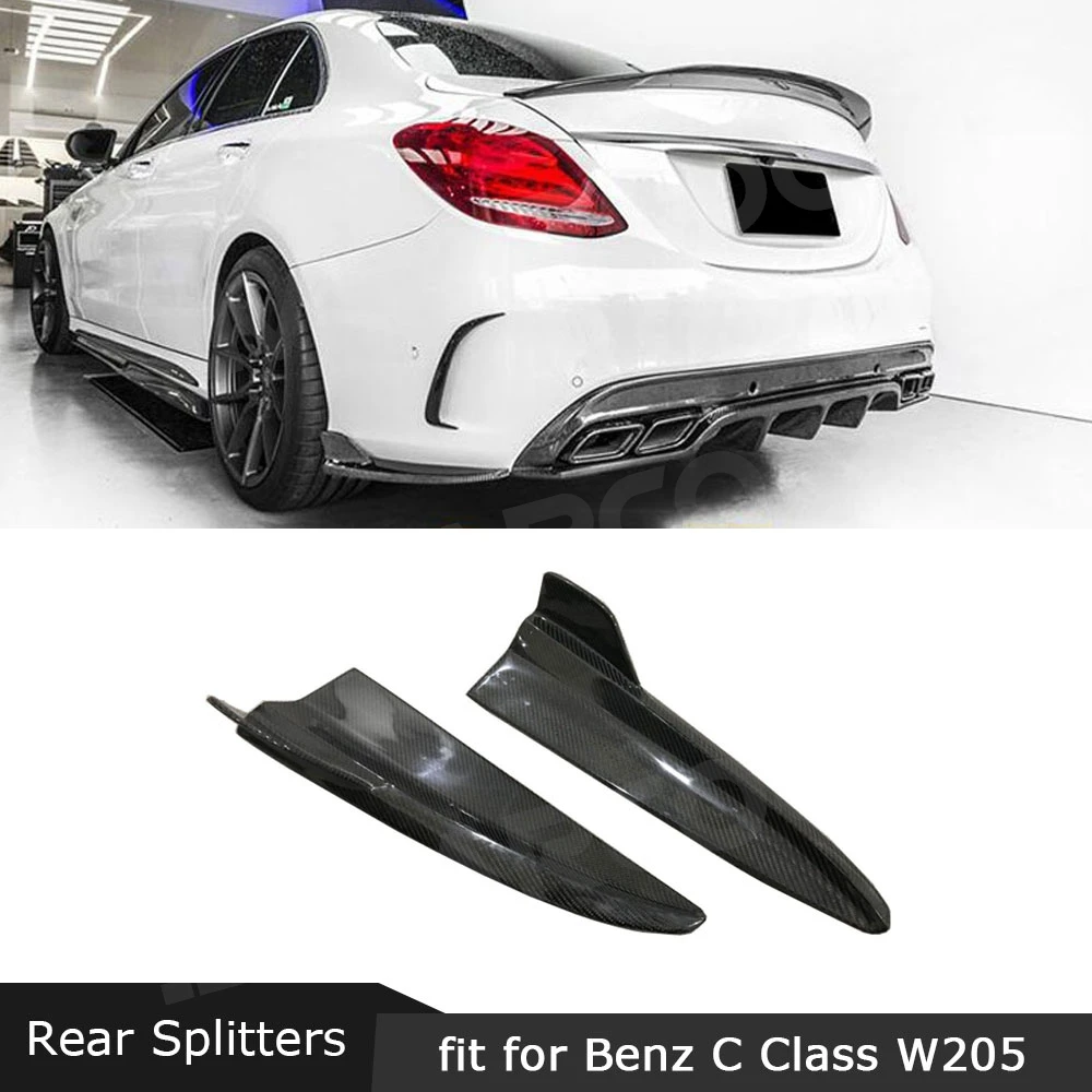 

Carbon Fiber Rear Lip Splitters Bumper Aprons Flaps for Mercedes Benz C Class W205 C205 C180 C200 C300 C63 2015 - 2019