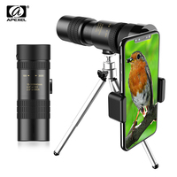 APEXEL HD 10-300X40 Telescope Zoom Telephoto Lens Powerful Foldable Monocular Telescope for Ourdoor Camping Hunting Phone Lens