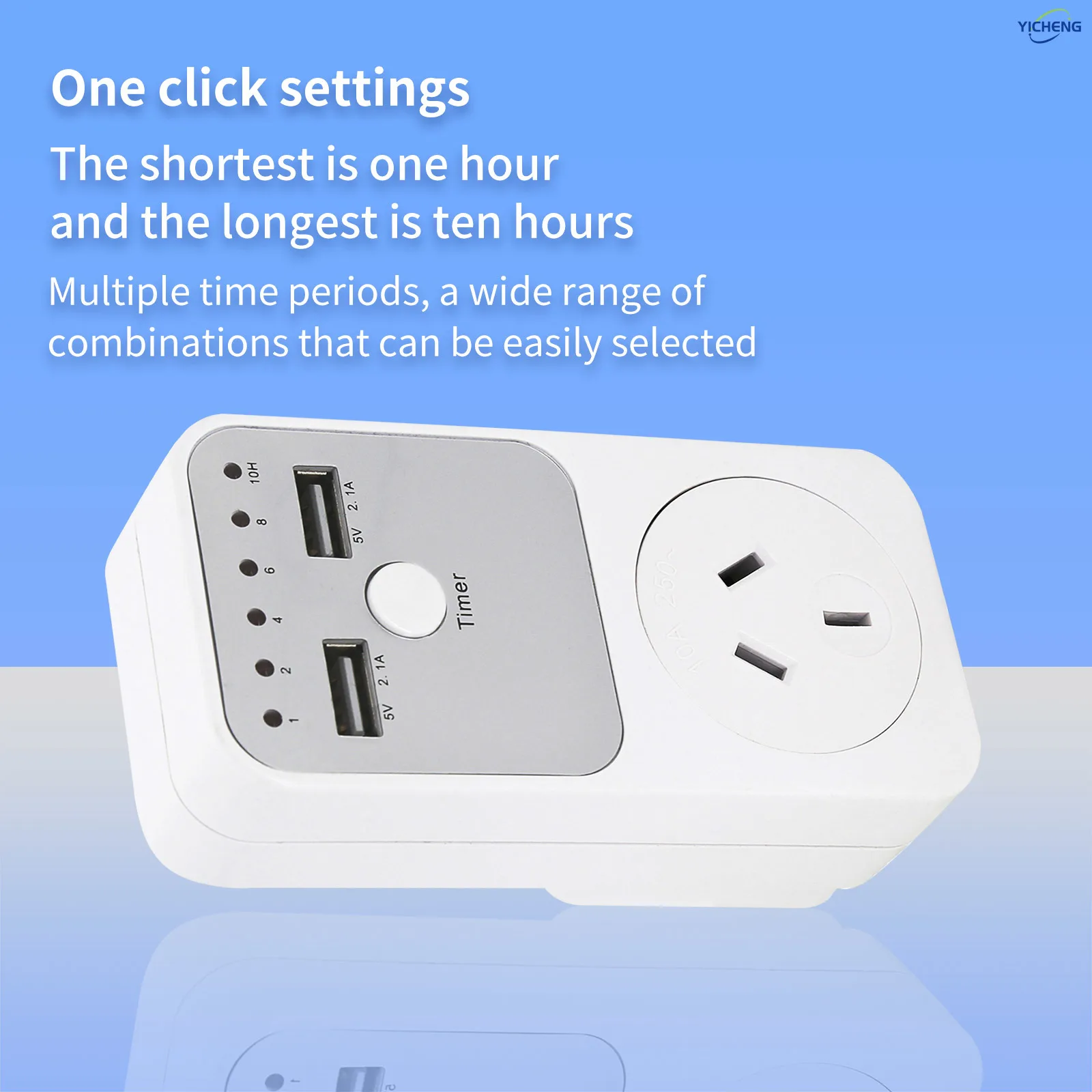 1Pcs USB Ports Countdown Time Controller for,Voltage Protector with,Two USB countdown off the power, the socket can only charge.