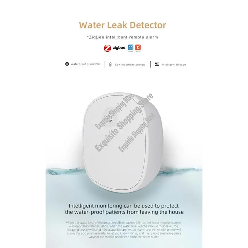 

Приложение для удаленного мониторинга Smart Life Tuya Zigbee, датчик воды, детектор утечки воды, сигнализация связи воды-BTFL