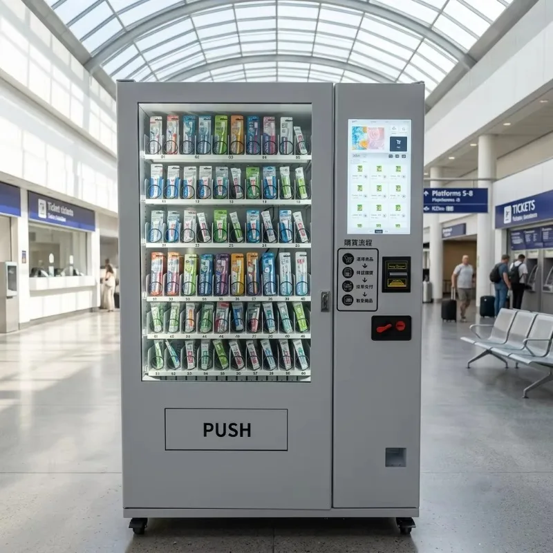 Customized Disposable Toothbrush Set Vending Machine with Credit Card Payments for Hotel Travel