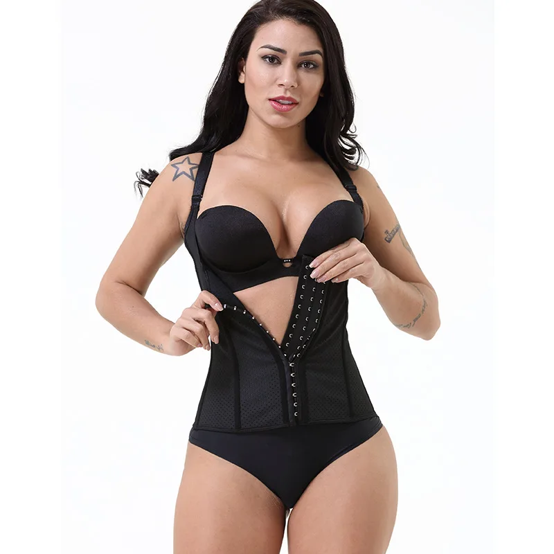 Women's Tummy Control Waist Trainer Shapewear with Zipper & Snap Buttons Double-Reinforced for Exercise Waist Shaping