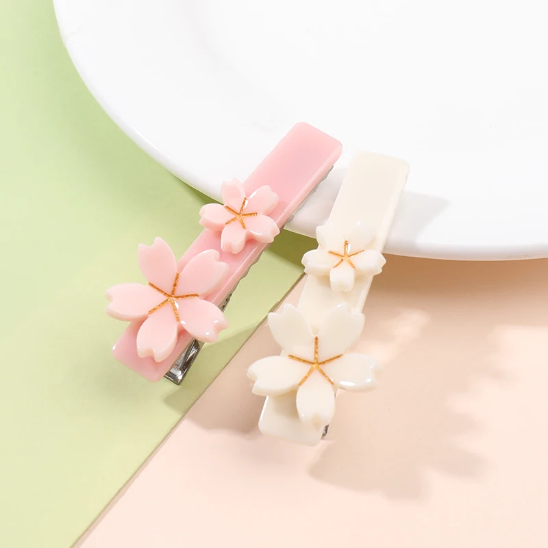 Clearance Sale = new Japanese cherry Blossom alligator clips lovely Girl side hairpin sixteen colors hair accessories