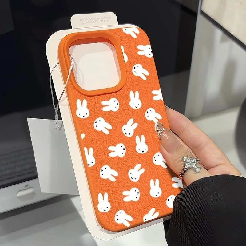 Anime Miffy Phone Case For iPhone 16ProMax 16 15 14 Soft Silicone Anti-fall Wear-resistant Comfortable Grip Slim Shockproof 2026