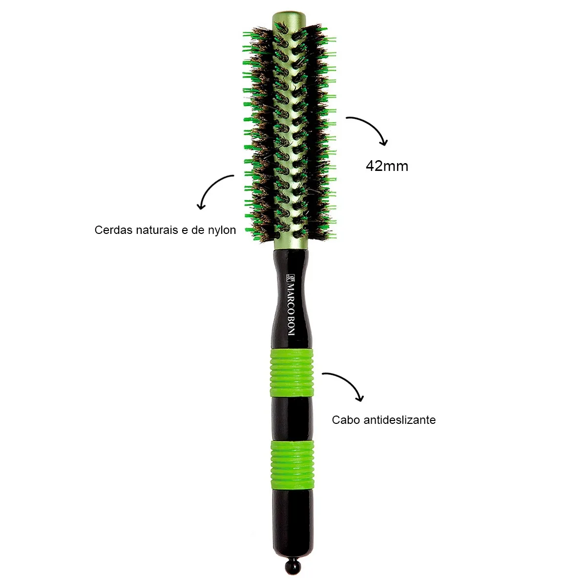 Marco Boni 42mm Premium Professional Metal Nylon Brush