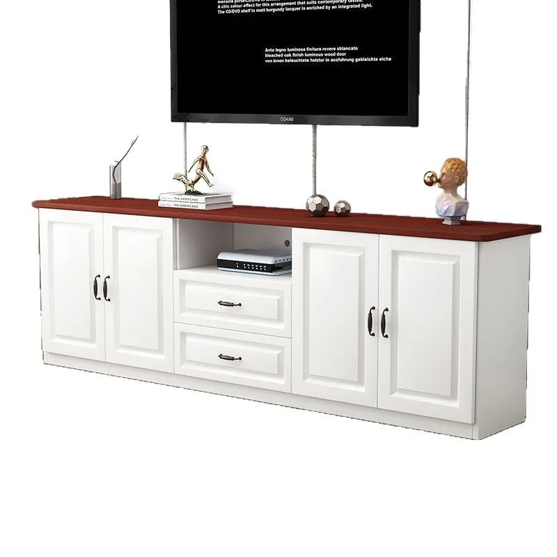 Solid Wood TV Cabinet Floor Standing Media Console Living Room Storage Cabinet Small Apartment Furniture