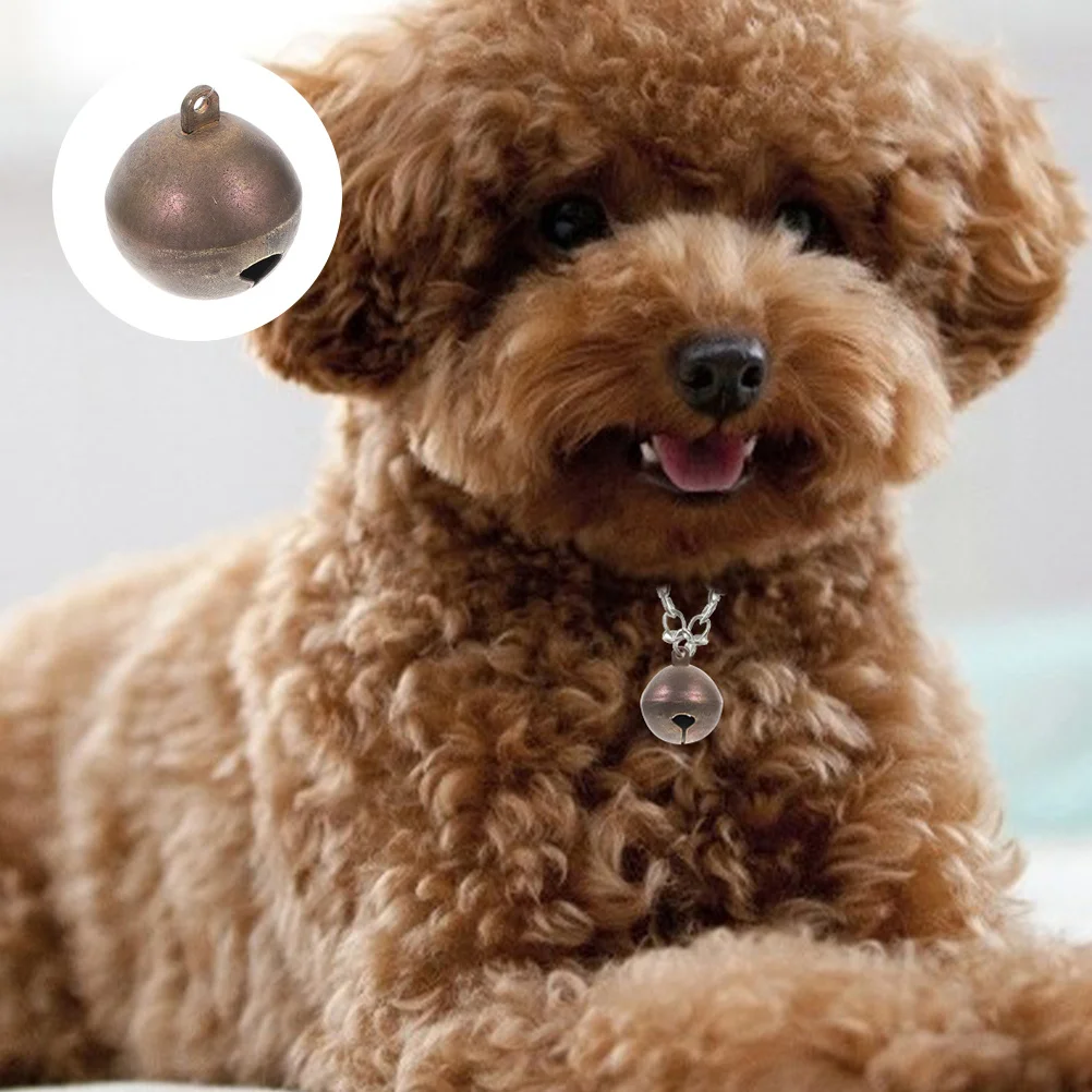 

8pcs Small Copper Bells For Dog Collars Pet Bell Charms Decorative Vintage Craft Bells Rustic Jingle Diy Pet Accessories