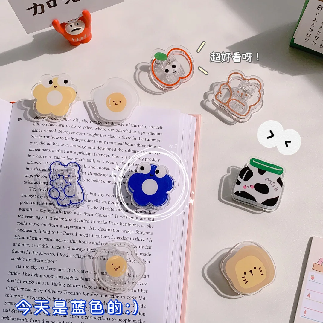 Creative Folder Ins Cartoon Ledger Decoration Clip Multifunctional Stationery Data Fixed Clip