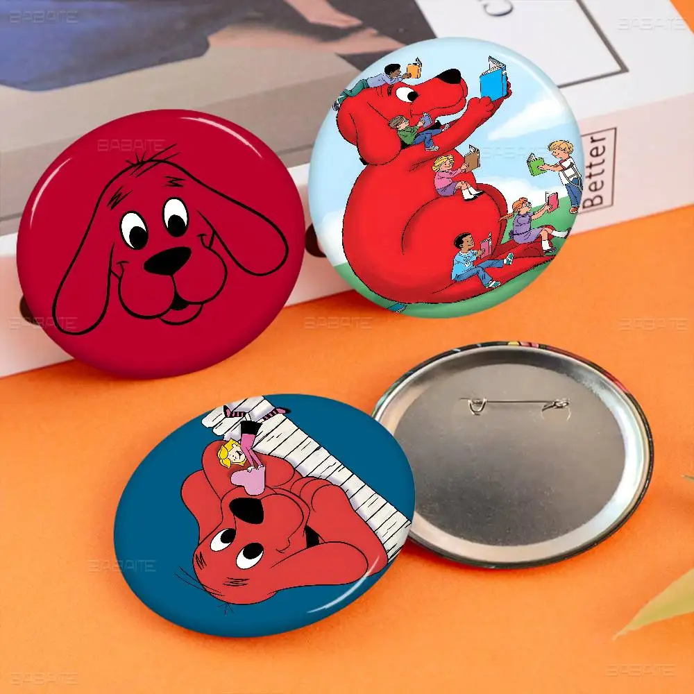 Cartoon Clifford the Big Red Dog 32/44/58MM Customizable Button Pins Cute Funny Creative Badge Jewelry Decor Gifts for Friends view 3
