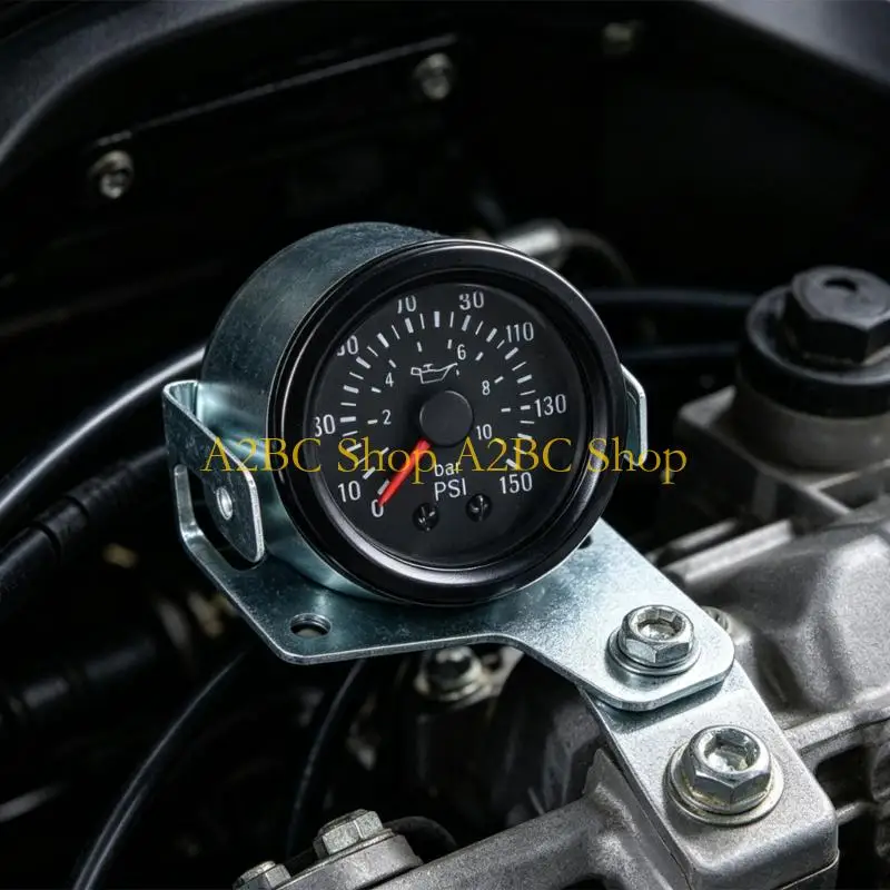 A2BC 2 1/16 Inch Mechanical Oil Pressure Instrument With Threaded Connection For Motorcycle