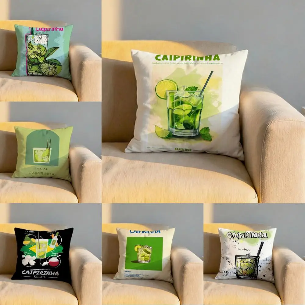 Caipirinha Cocktail Cushion Cover Soft Reversible & Durable Pillow Cover – Multi-Scene Use for Home & Car Daily Comfort