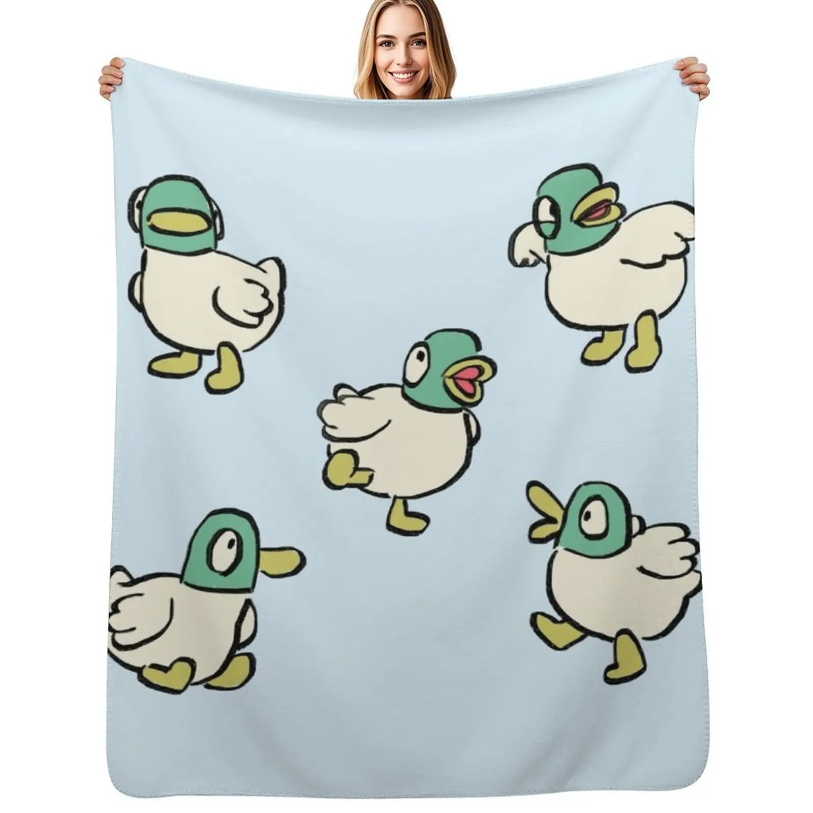 I draw many ducks doing things / sarah and duck Throw Blanket Large Plush blankets ands Tourist Decorative Throw Quilt Blankets