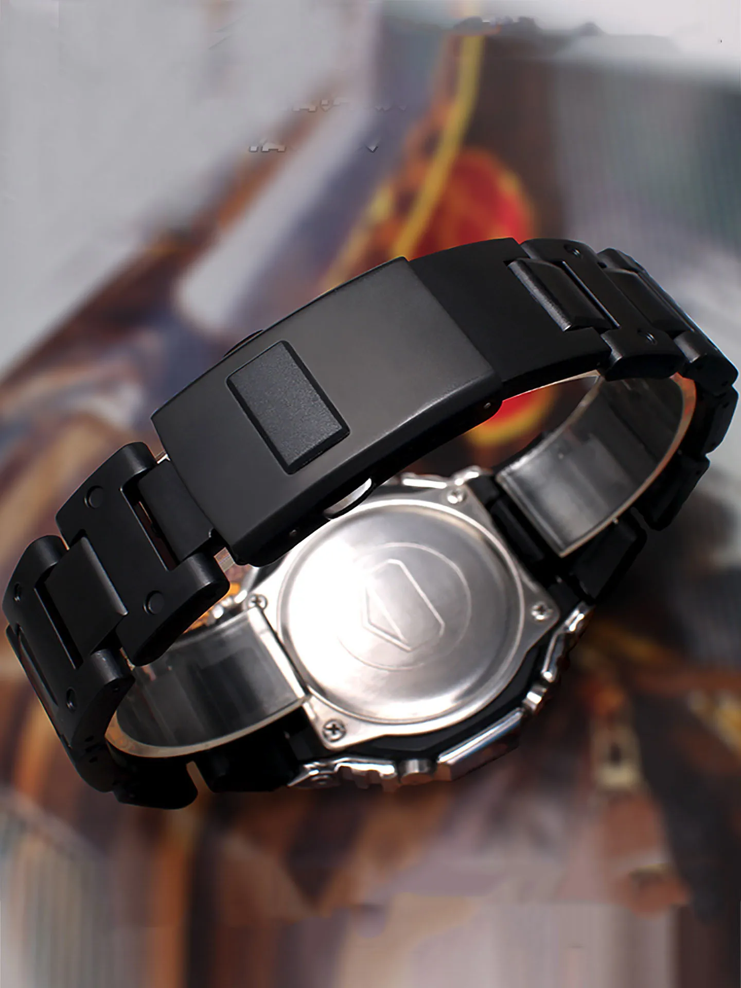 

Suitable for Casio DW5600/5610 GW-B5600 DW-6900 composite plastic steel watch strap for men 16mm black Bracelet watch chain