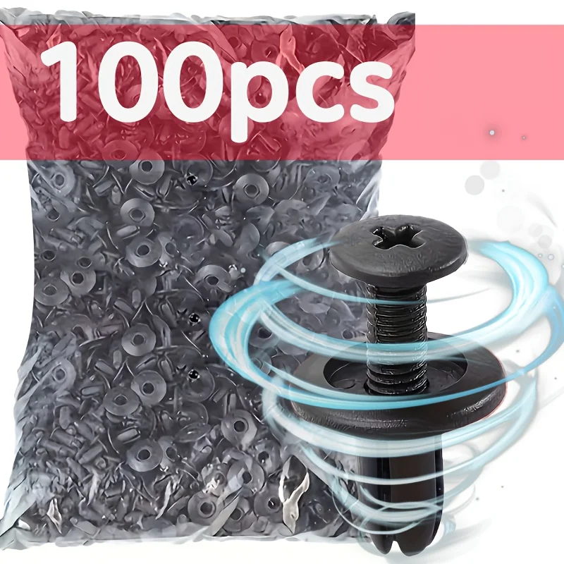 مجموعة مشابك تثبيت السيارة مكونة من 100 قطعة، مشابك تثبيت برشام الحاجز، ملحقات حافة المصد #1