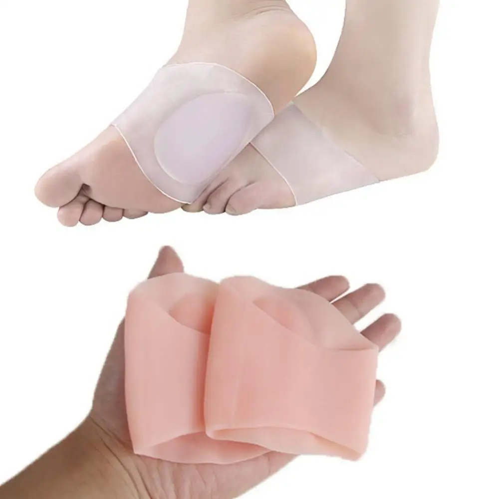 Almohadillas planas para el cuidado de los pies, almohadillas ortopédicas para aliviar el dolor, soporte para el arco, fascitis Plantar, 2 pares