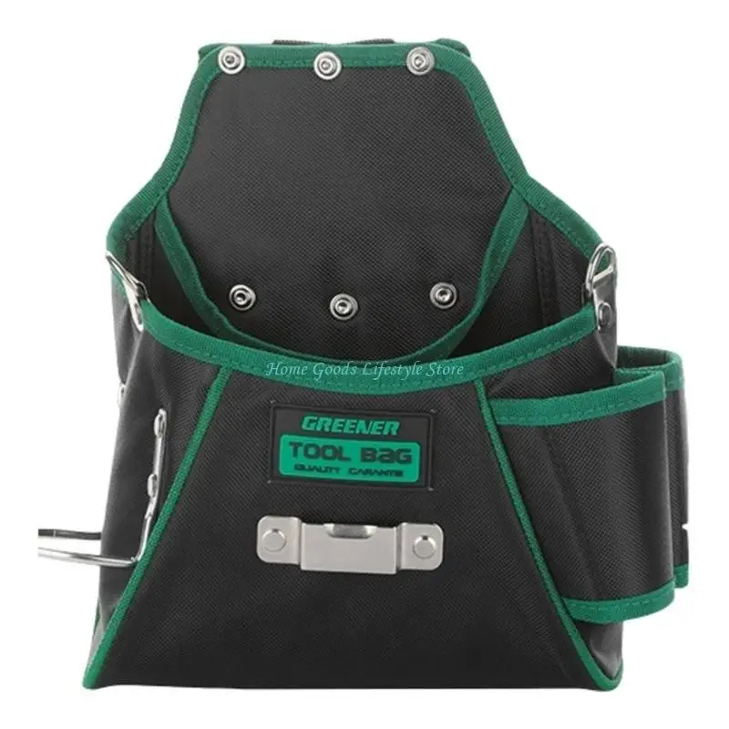 E74E Large Opening Easy Access Utility Waist Bag Container Woodworker Belt With Fastener And Reinforced Bottom