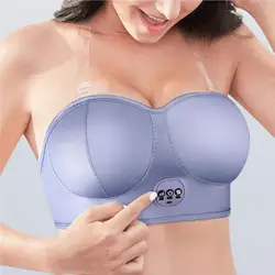 Electric Breast Massage Bra Wireless Breast Enhancement Instrument with Hot Compress Function for Breast Lift Enlarge