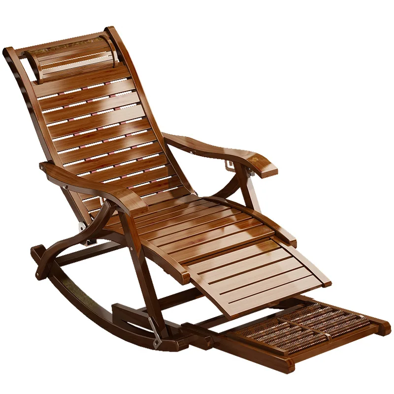 Rocking Chair, Recliner for Balcony, Home Leisure, Adults, Lazy Chair, Sit and Lie, Elderly Nap, Single Foldable Chair