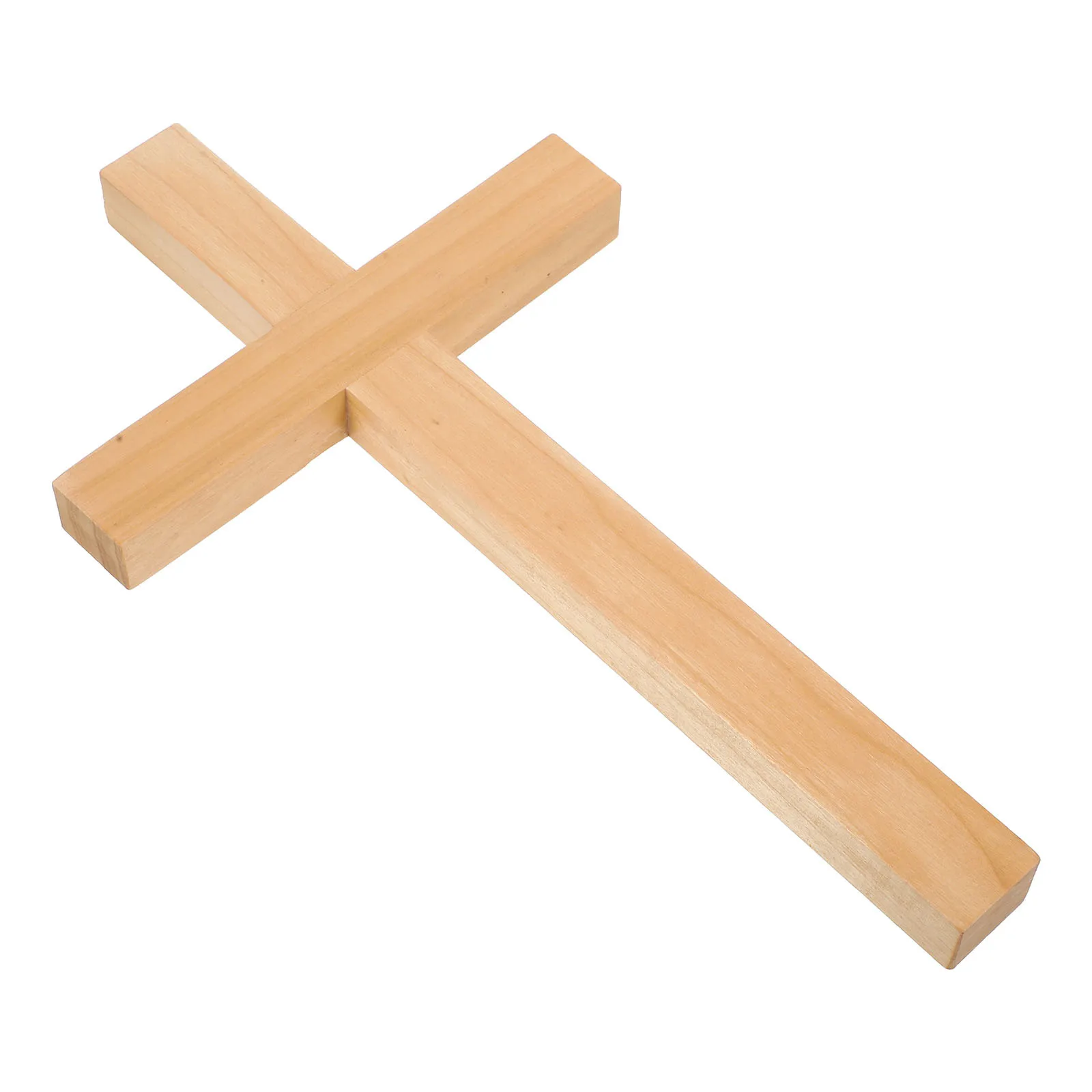 

Wooden Wall Cross Solid Wood Simple Mount Decorative Christian Baptism Confirmation Religious Sculpture Home Decor