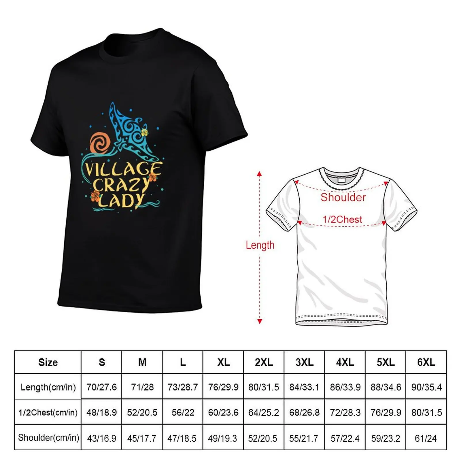 Village Crazy Lady Funny Shirt For Women, For Girl, Gift Tiki Hawaiian Polynesian T-Shirt sweat sublime designer t shirt men