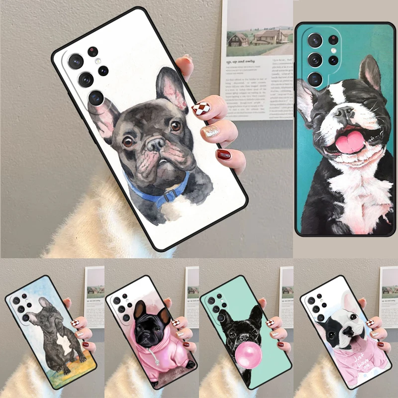French Bulldog Phone Case for Samsung Galaxy note 10 pro S26 Ultra S23 S24 FE S25 S21 S22 PLUS shockproof Cove