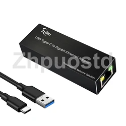 USB3.0 Type C to SFP/RJ45 Gigabit Fiber/Ethernet Network Adapter 100/1000Base-X/10/100/1000Mbp Compact NIC Network Card Open SFP