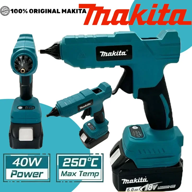 

Клеевой пистолет Makita для упаковки и декора, электрический термоклеевой пистолет 18В с литий-ионным аккумулятором, для DIY-проектов