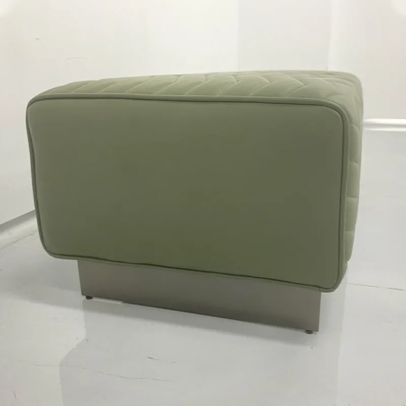 Italian light luxury living room sofa stool matte leather cloakroom bedroom bedside stool
