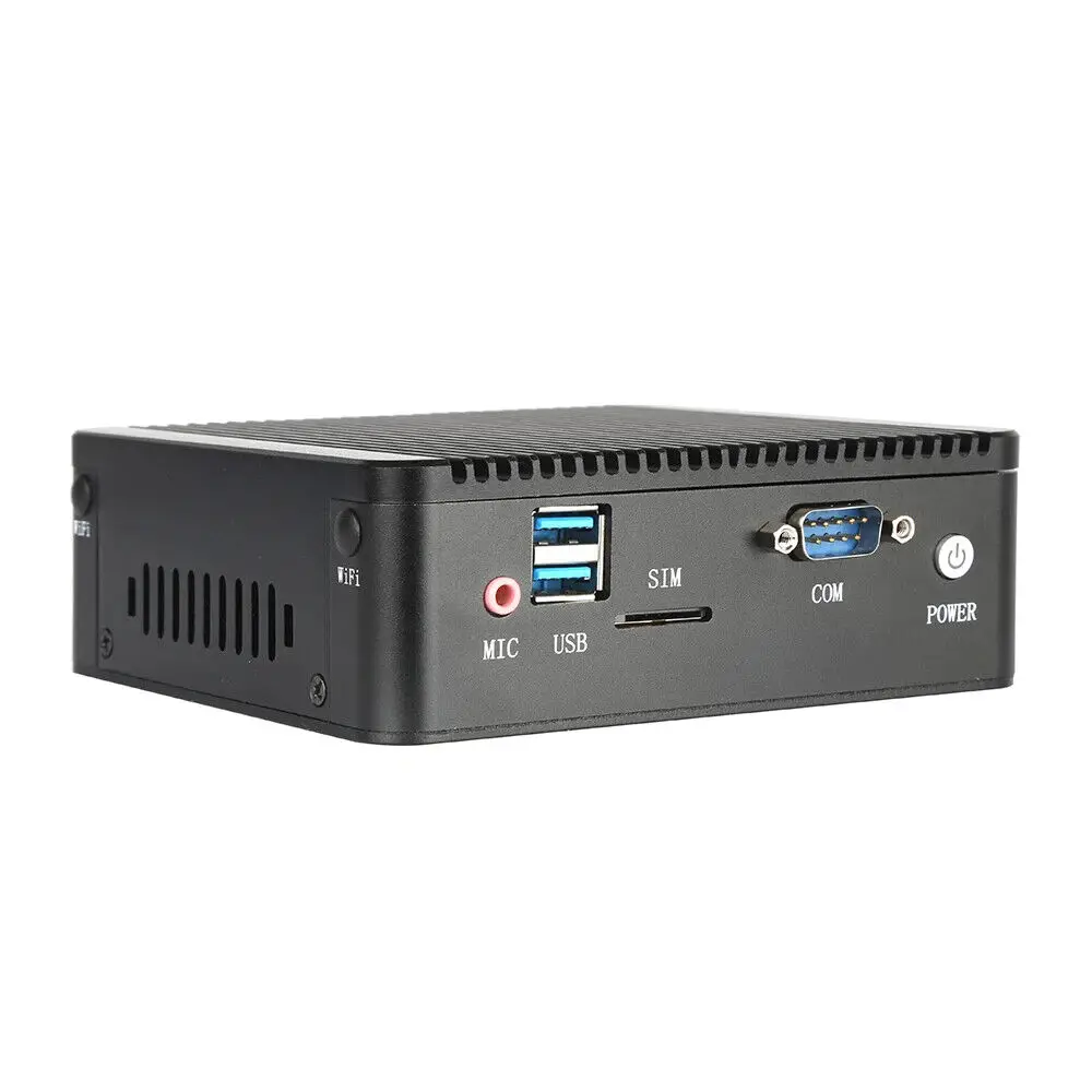 

Fanless Mini Pc Industrial Computer with 4 Rs232 J1900 8G+128G High Quality