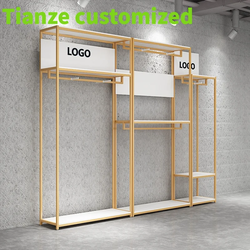 

Customized-clothing rack apparel retail nesting table clothes shop shelving garment display rack clothing store furniture