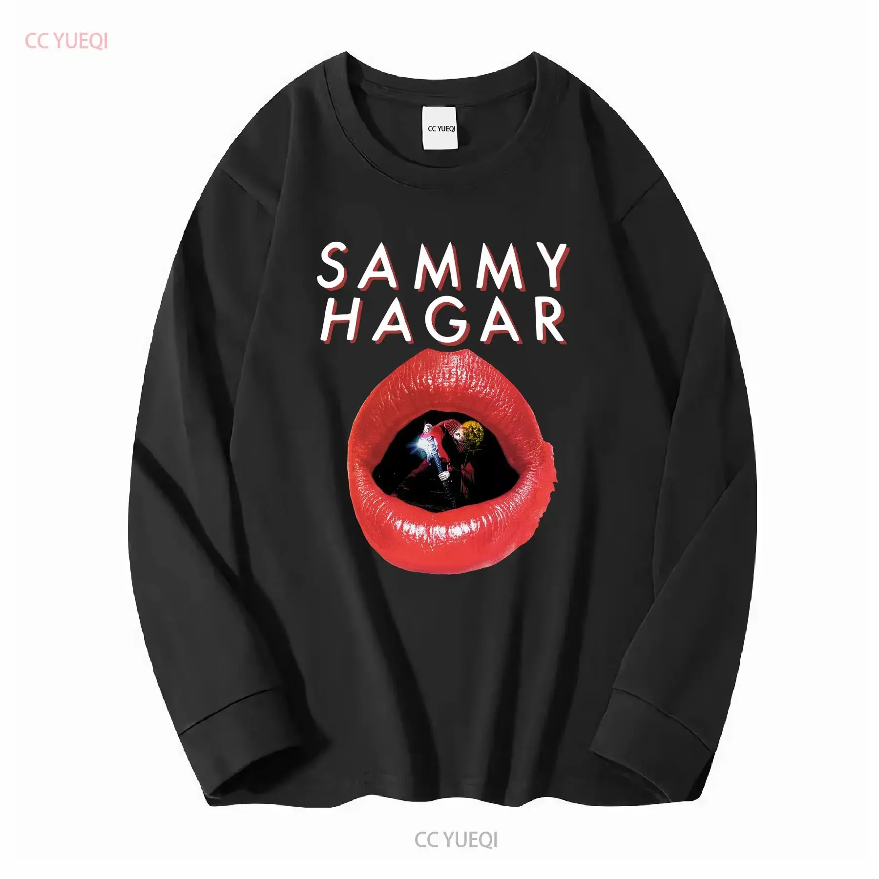 Sammy Hagar 1983 Red Rocker Tour T Shirt Print Front 6S3305 long or short sleeves vintage Washed Unisex Stylish Soft Slightly