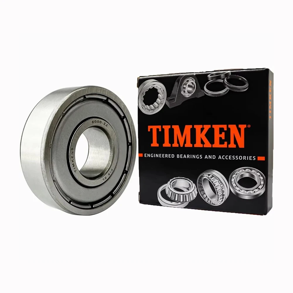 4PCS TIMKEN 6000-ZZ Bearing 10x26x8mm Double Metal Shield Pre-Lubricated Dustproof Mechanical Replacement Bearing